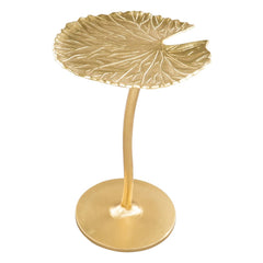 22" Gold Aluminum End Table - Homeroots