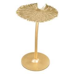 22" Gold Aluminum End Table - Homeroots