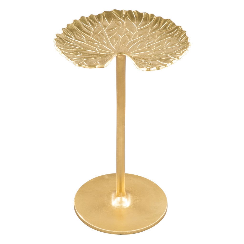 22" Gold Aluminum End Table - Homeroots