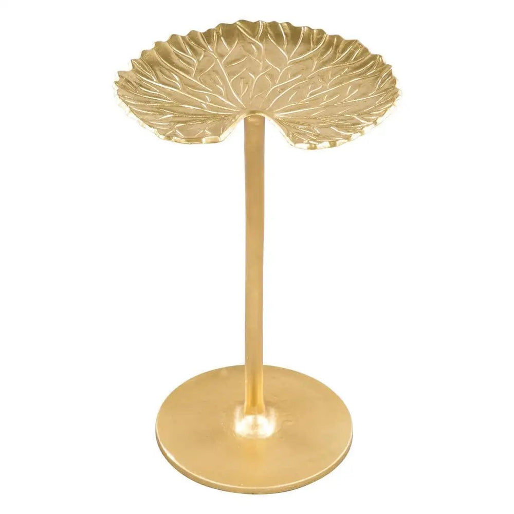 22" Gold Aluminum End Table - Homeroots - Flyclothing LLC