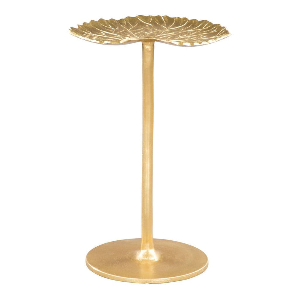 22" Gold Aluminum End Table - Homeroots - Flyclothing LLC