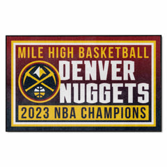 Denver Nuggets 2023 NBA Finals Champions 4ft. x 6ft. Plush Area Rug - Denver Nuggets