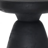 18" Black Solid Wood Round End Table - Homeroots