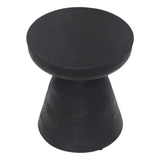 18" Black Solid Wood Round End Table - Homeroots - Flyclothing LLC