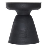 18" Black Solid Wood Round End Table - Homeroots - Flyclothing LLC