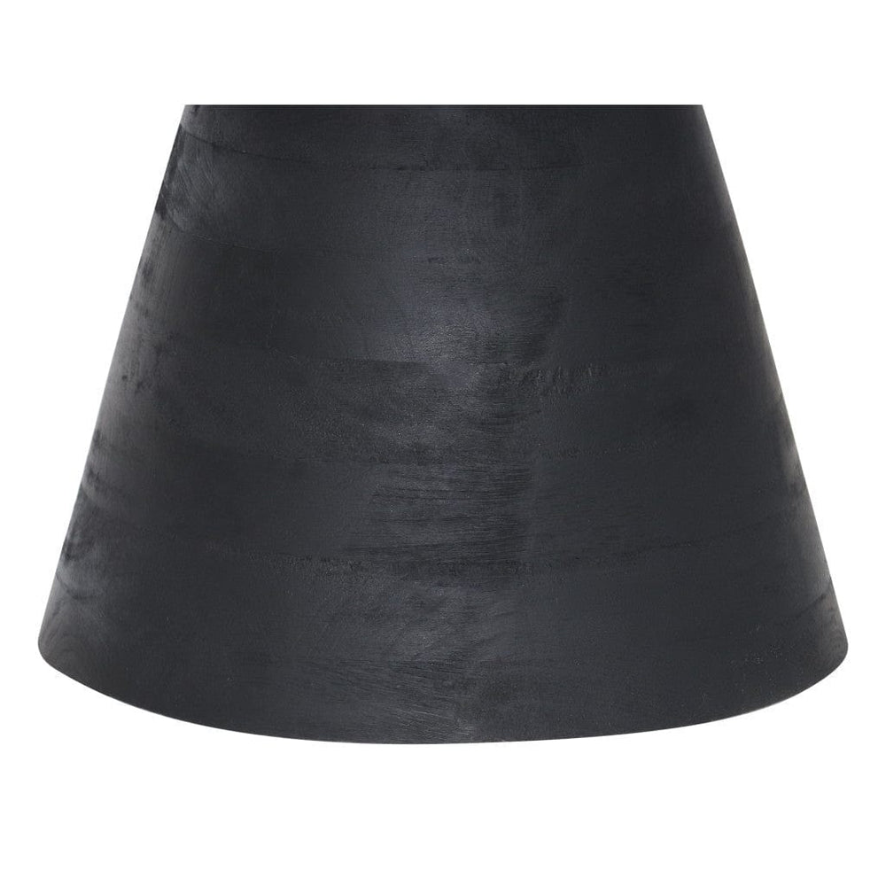 18" Black Solid Wood Round End Table - Homeroots - Flyclothing LLC