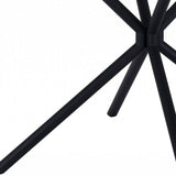 47" White And Black Rounded Steel Dining Table - Homeroots - Flyclothing LLC