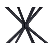 47" White And Black Rounded Steel Dining Table - Homeroots - Flyclothing LLC