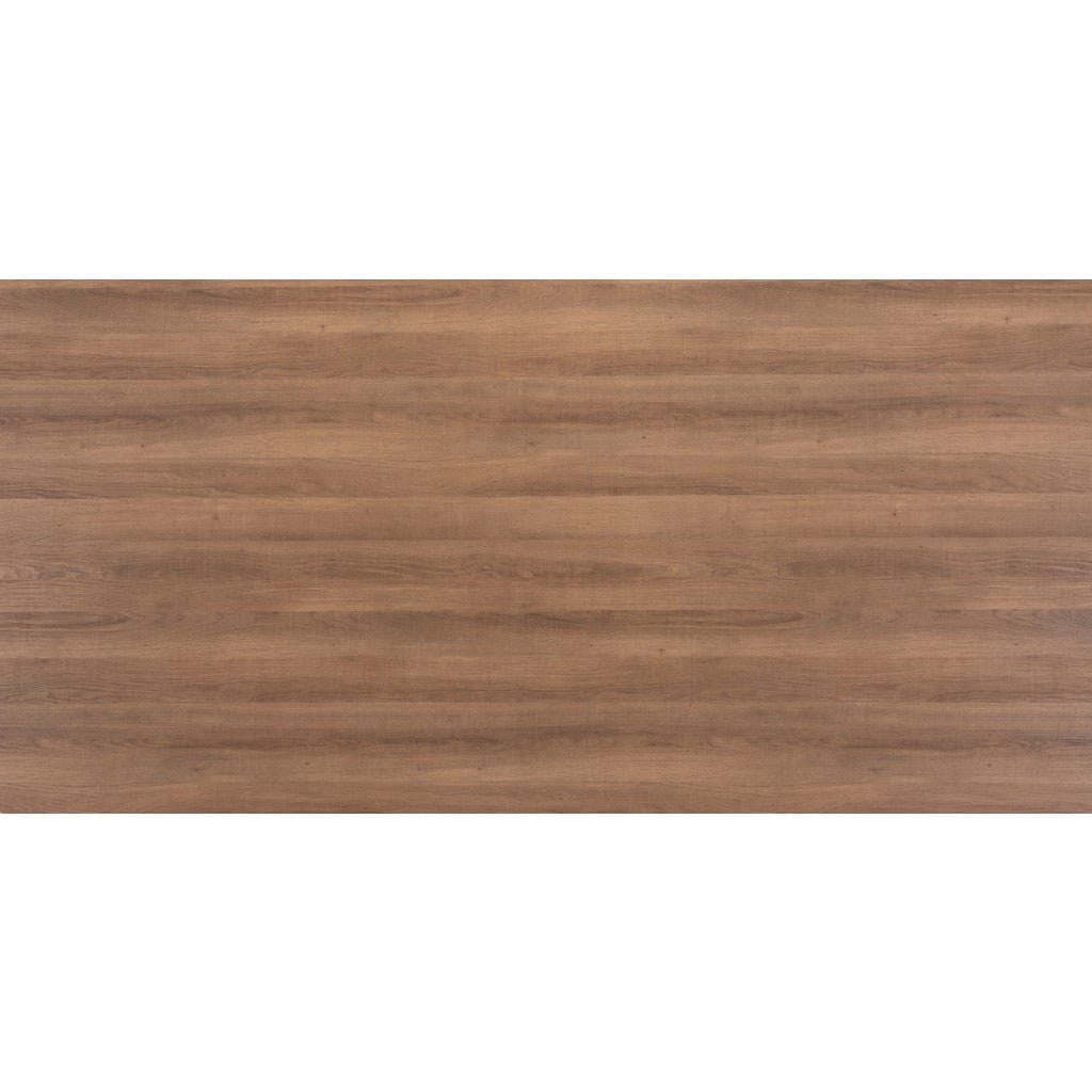 79" Wood Brown And Gray Steel Dining Table - Homeroots