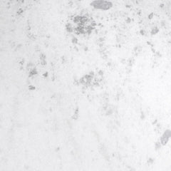 47" White Rounded Marble And Steel Pedestal Base Dining Table - Homeroots