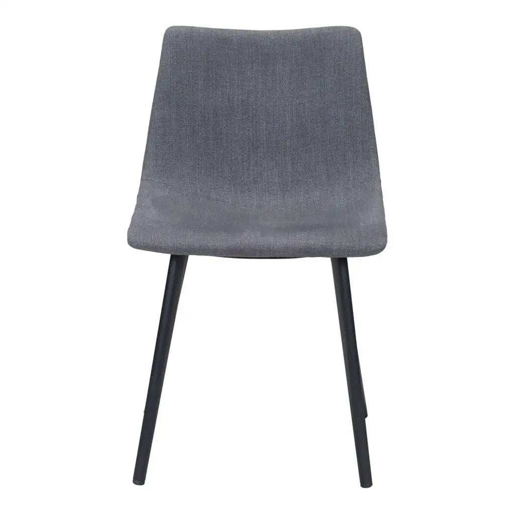 Set of Two Gray And Black Upholstered Fabric Dining Side Chairs - Homeroots - Flyclothing LLC