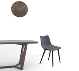 Set of Two Gray And Black Upholstered Fabric Dining Side Chairs - Homeroots