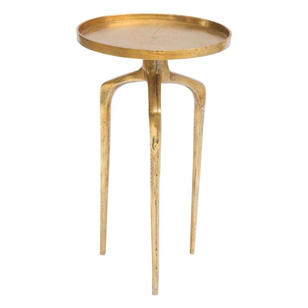 Set Of Two 13" Gold Nested Tables - Homeroots - Flyclothing LLC