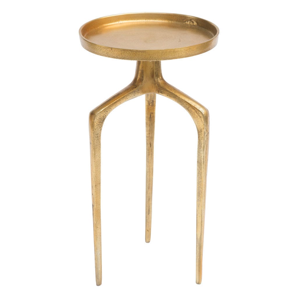 Set Of Two 13" Gold Nested Tables - Homeroots - Flyclothing LLC