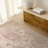 8' X 11' Beige and Ivory Medallion Non Skid Area Rug - Homeroots