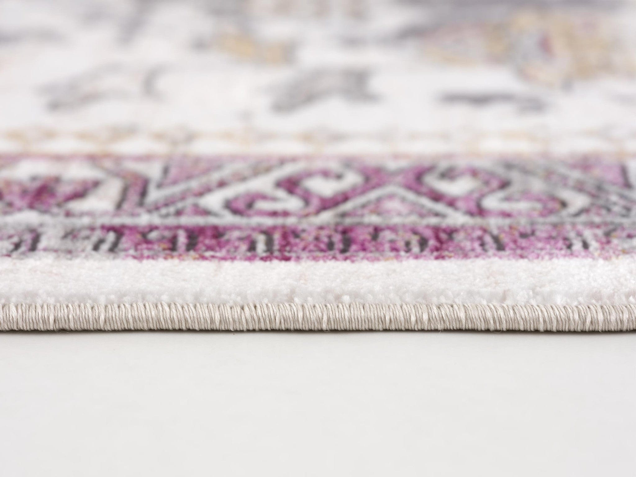 10' Runner Gray and Ivory Oriental Power Loom Runner Rug - Homeroots