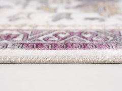 10' Runner Gray and Ivory Oriental Power Loom Runner Rug - Homeroots