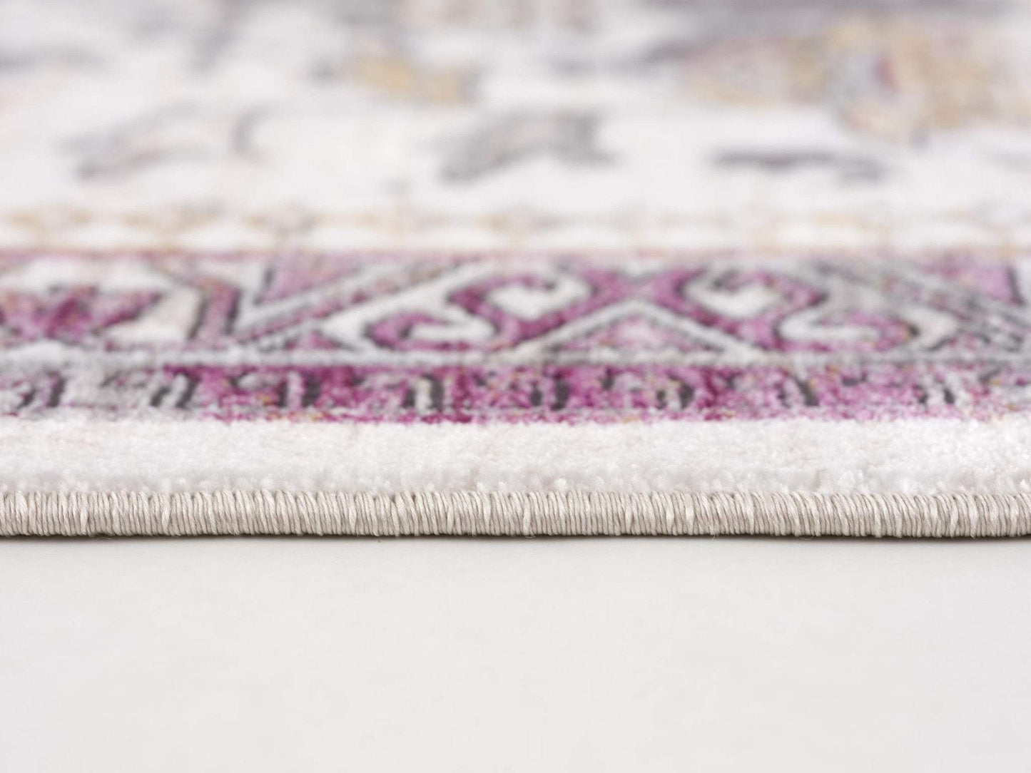15' Runner Gray and Ivory Oriental Power Loom Runner Rug - Homeroots - Flyclothing LLC