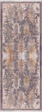 15' Runner Gray and Ivory Oriental Power Loom Runner Rug - Homeroots