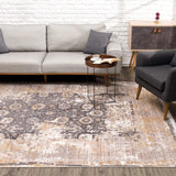 5' X 7' Gray and Ivory Oriental Non Skid Area Rug - Homeroots - Flyclothing LLC