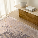 5' X 7' Gray and Ivory Oriental Non Skid Area Rug - Homeroots
