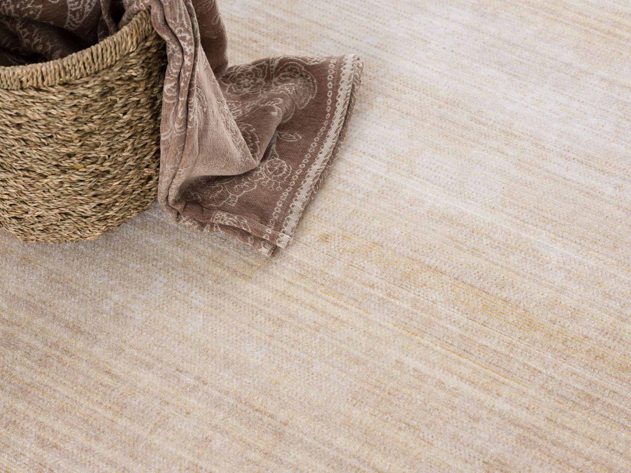 20' Runner Beige and Blue Abstract Power Loom Runner Rug - Homeroots