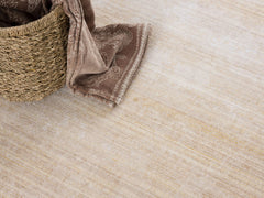 20' Runner Beige and Blue Abstract Power Loom Runner Rug - Homeroots