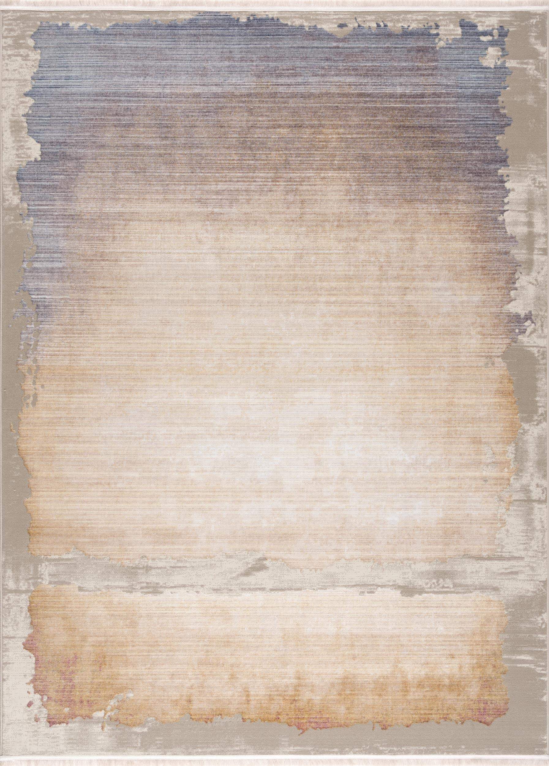 4' X 6' Beige and Blue Abstract Power Loom Area Rug - Homeroots - Flyclothing LLC