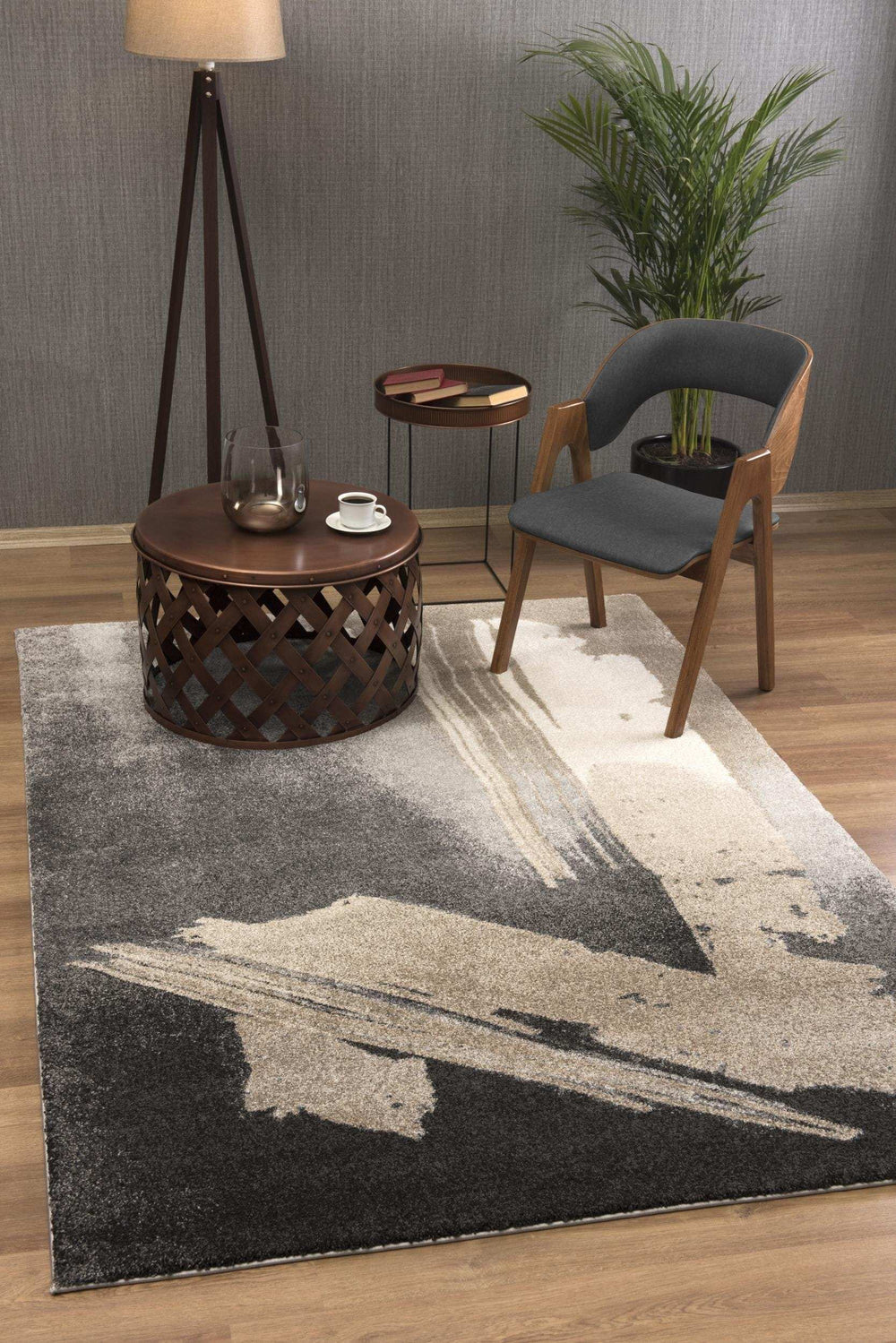8' X 10' Gray Abstract Power Loom Area Rug - Homeroots - Flyclothing LLC