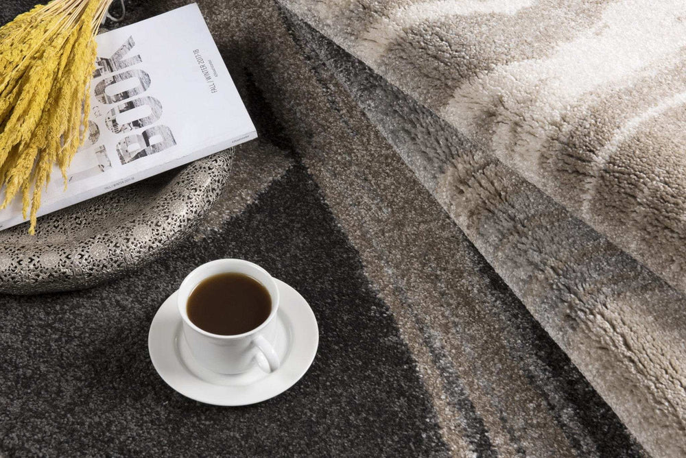 8' X 10' Gray Abstract Power Loom Area Rug - Homeroots - Flyclothing LLC