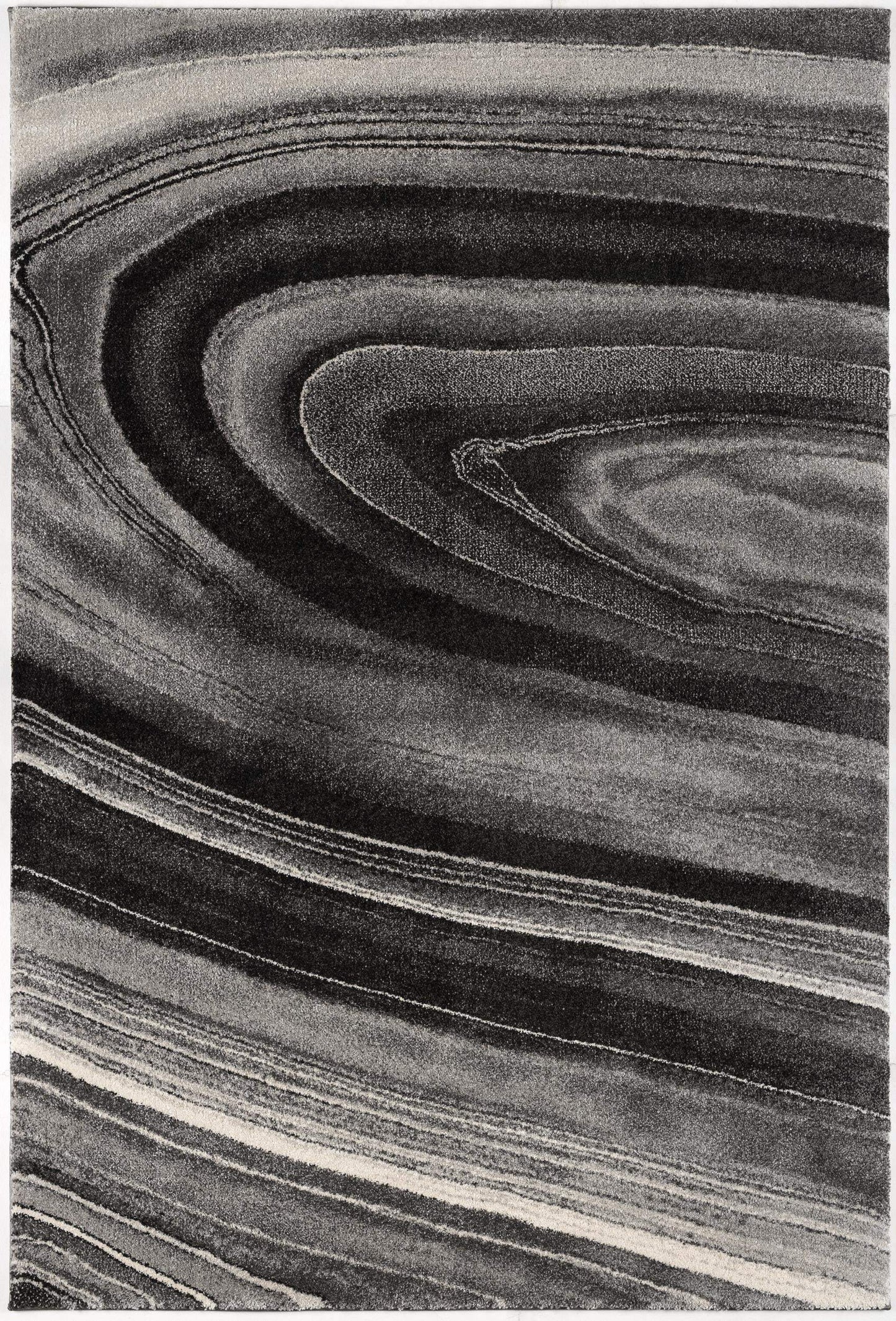 5' X 8' Dark Gray Abstract Illusional Area Rug - Homeroots - Flyclothing LLC
