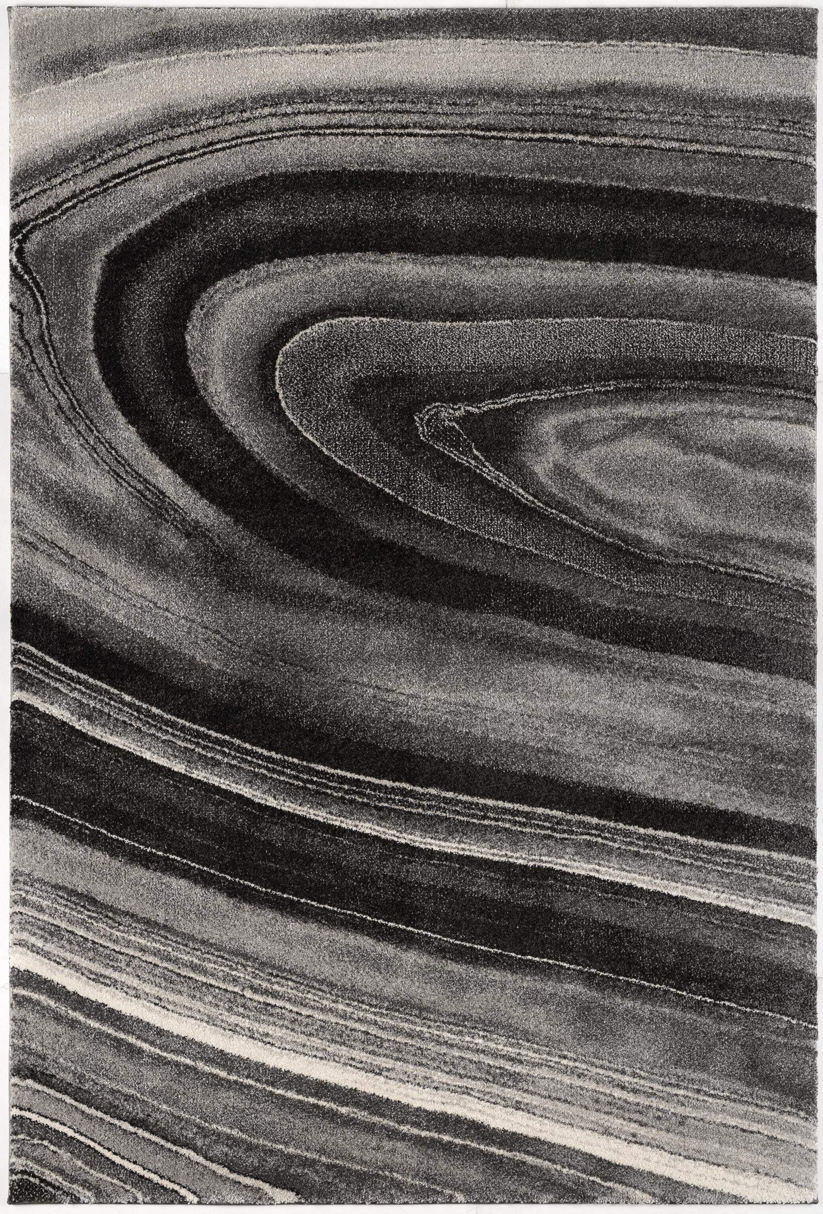 5' X 8' Dark Gray Abstract Illusional Area Rug - Homeroots - Flyclothing LLC
