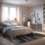 5' X 8' Dark Gray Abstract Illusional Area Rug - Homeroots - Flyclothing LLC