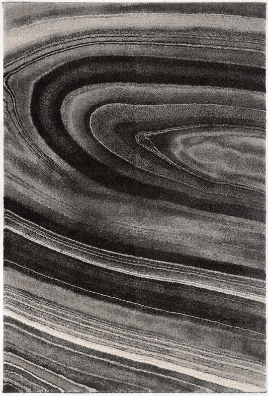 5' X 8' Dark Gray Abstract Illusional Area Rug - Homeroots - Flyclothing LLC