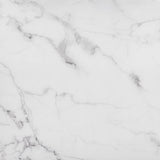Set of Two 32" White And Black Glass Faux Marble And Steel Round Bunching Coffee Tables - Homeroots