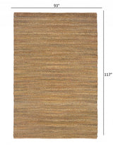 8' X 10' Brown Braided Jute Area Rug - Homeroots - Flyclothing LLC