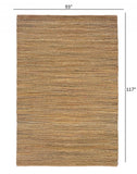 8' X 10' Brown Braided Jute Area Rug - Homeroots