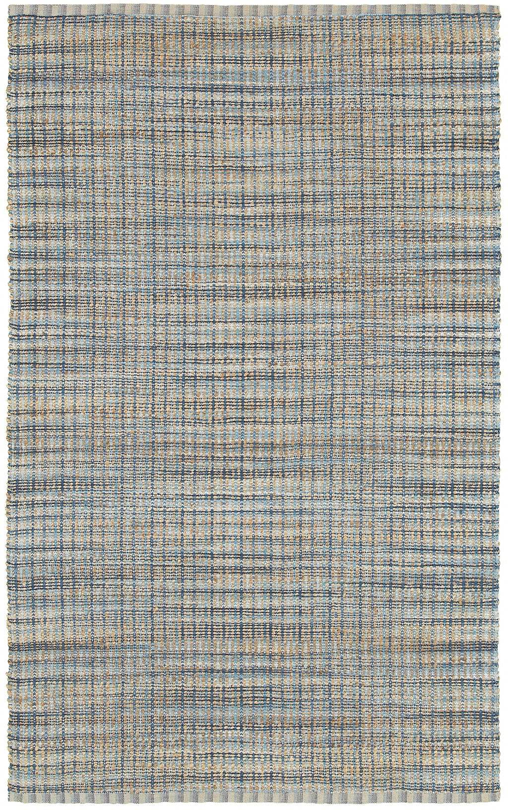 5' X 8' Blue and Ivory Hand Woven Area Rug - Homeroots - Flyclothing LLC