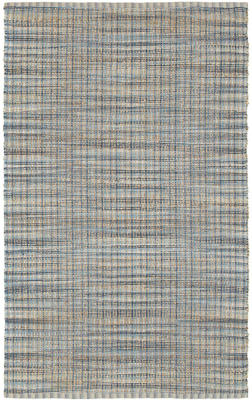 5' X 8' Blue and Ivory Hand Woven Area Rug - Homeroots - Flyclothing LLC