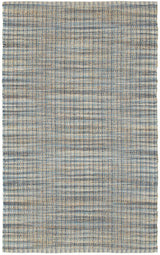 5' X 8' Blue and Ivory Hand Woven Area Rug - Homeroots - Flyclothing LLC