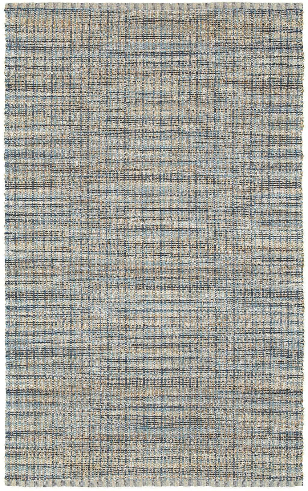 5' X 8' Blue and Ivory Hand Woven Area Rug - Homeroots - Flyclothing LLC