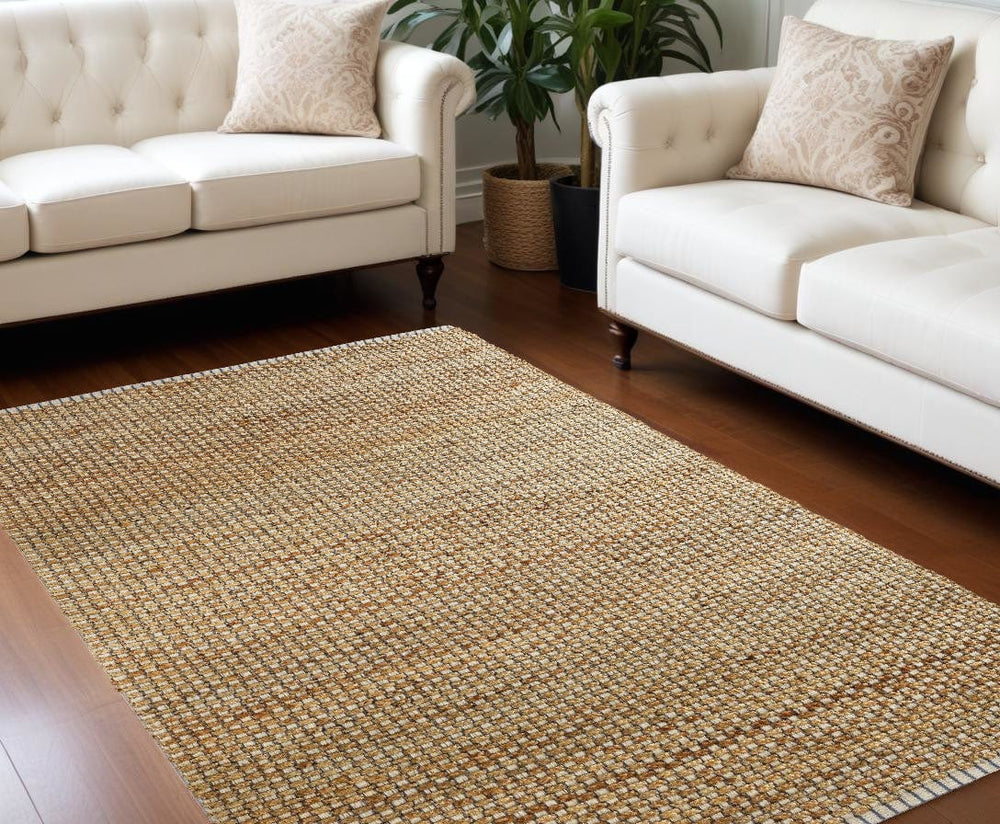 8' X 10' Natural Hand Woven Area Rug - Homeroots