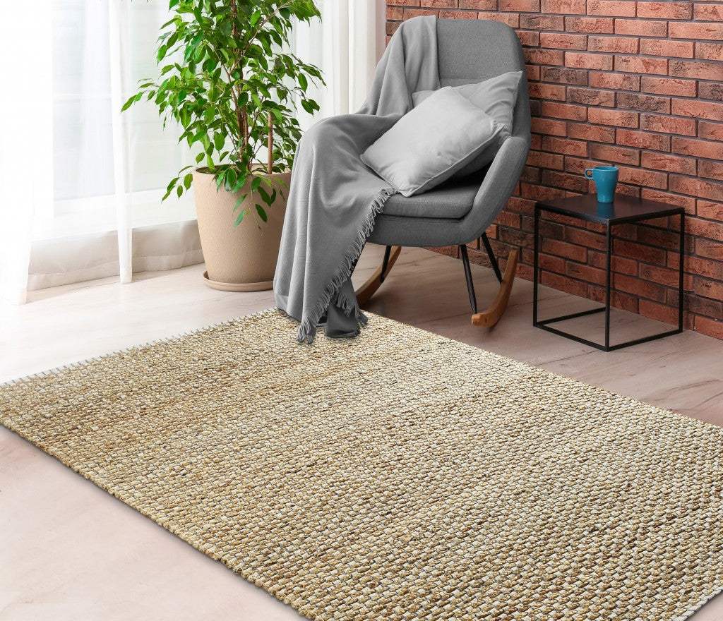 9' X 12' Natural Hand Woven Area Rug - Homeroots - Flyclothing LLC