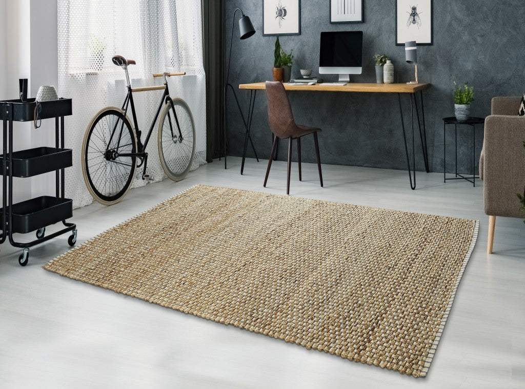 9' X 12' Natural Hand Woven Area Rug - Homeroots - Flyclothing LLC