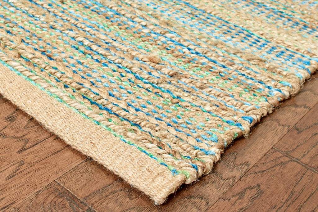 5' X 8' Multitoned Braided Jute Area Rug - Homeroots - Flyclothing LLC