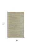 5' X 8' Multitoned Braided Jute Area Rug - Homeroots