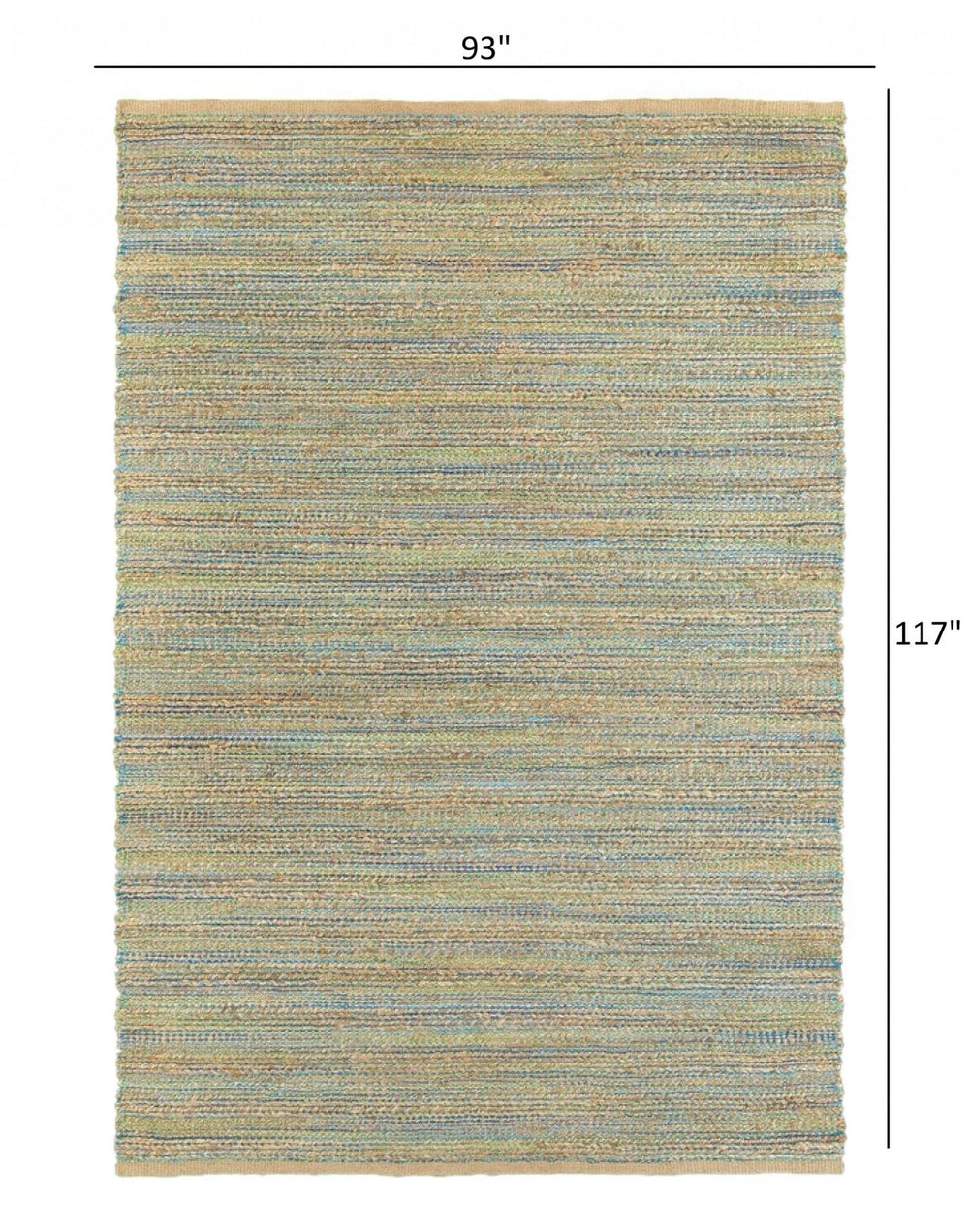 8' X 10' Multitoned Braided Jute Area Rug - Homeroots - Flyclothing LLC