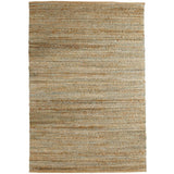 8' X 10' Teal and Natural Braided Jute Area Rug - Homeroots