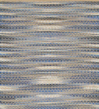 9' X 12' Round Navy and Tan Striated Area Rug - Homeroots - Flyclothing LLC