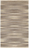 8' X 10' Gray and Tan Striated Runner Rug - Homeroots - Flyclothing LLC